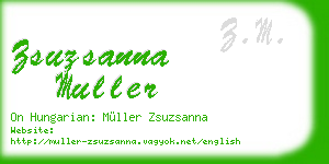 zsuzsanna muller business card