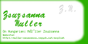 zsuzsanna muller business card